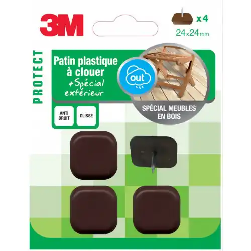 Commander Vite Lot de 4 patins en plastique 3M - 3M