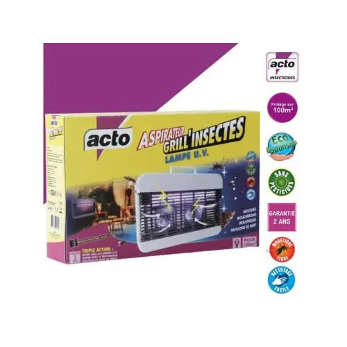 Prix Bas Aspirateur lampe UV, GRILL‘INSECTES, protège 100 m² – ACTO