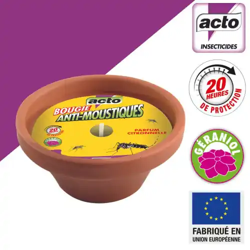 Prix Réduit Bougie anti-moustiques d‘extérieur à la citronnelle – ACTO