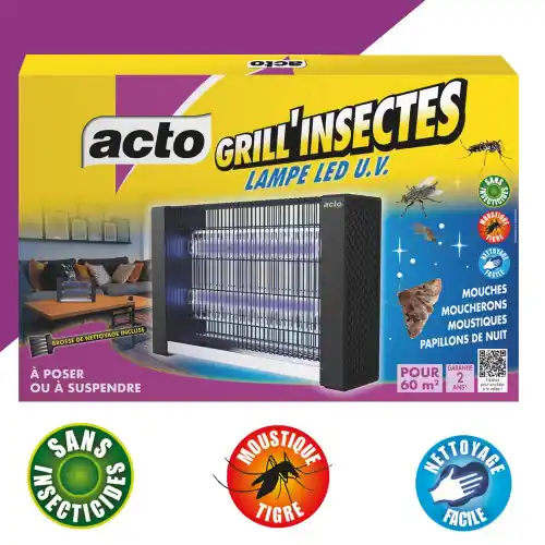 Prix Choc Lampe UV anti insectes grand format, Lampe ACTO - ACTO