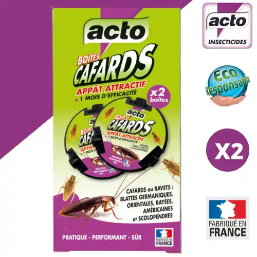 Achetez Aujourd&rsquo;hui Lot de 2 boites appât cafards, blattes et scolopendres – ACTO