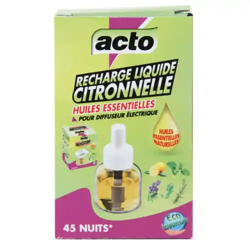 Recharge liquide citronnelle aux huiles essentielles, ACTO – ACTO Livraison Express