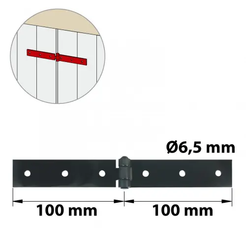 Quantité Limitée Charnière forte acier pour volets battants, L.40 x l.100 mm - AFBAT