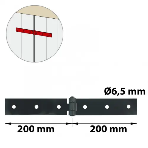 Charnière forte acier pour volets battants, L.40 x l.300 mm – AFBAT Offre Spéciale