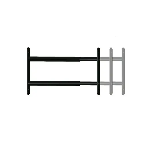Grille défense télescopique 2 barreaux 48 a 90 cm noir - AFBAT Offre Exclusive