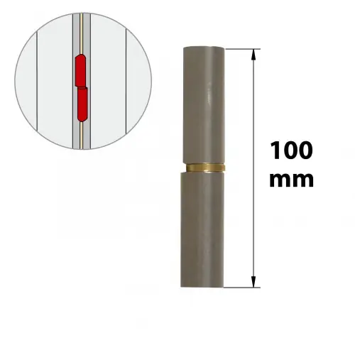 Paumelle sans lame acier brut, H.100 x L.25 x P.16 mm - AFBAT Usine Directe