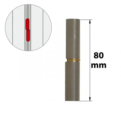 Paumelle sans lame acier brut, H.80 x L.18 x P.14 mm - AFBAT Meilleur Prix