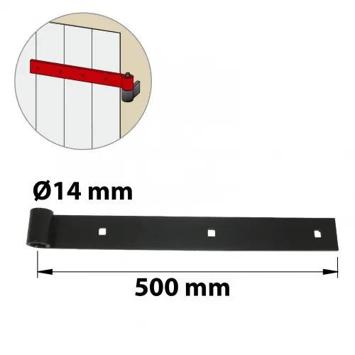 Offre Du Jour Penture acier prépeint, H.35 x L.500 x P.23 mm - AFBAT