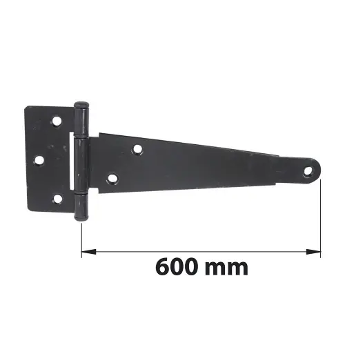 Prix Réduit PENTURE ANGLAISE AXE COMP L600 NOIR acier mat, H.7 x L.640 x P.95 mm - AFBAT