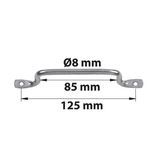 Meilleur Choix Poignée fil à pattes D 8 x L 140 mm acier zingué blanc - AFBAT