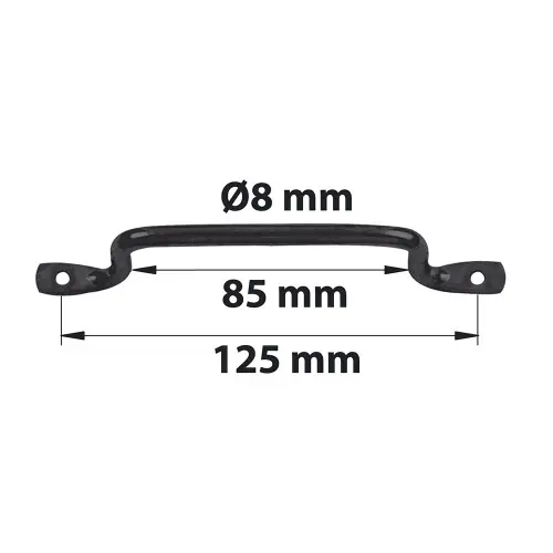 Authentique Poignée fil L. 140 mm Afbat acier noir mat – AFBAT