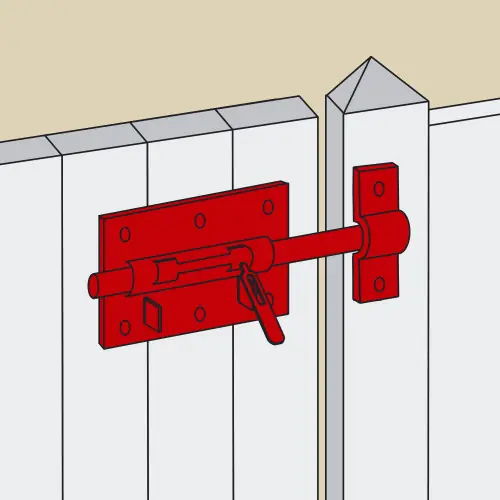 Verrou à levier verrou de box porte cadenas + gâche AFBAT, acier zingué gris – AFBAT Seulement Aujourd&rsquo;hui