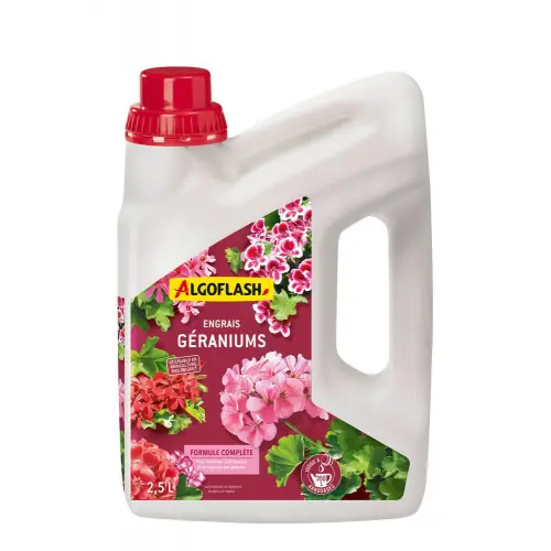 Engrais géraniums, 2.5L – Algoflash Vente Directe