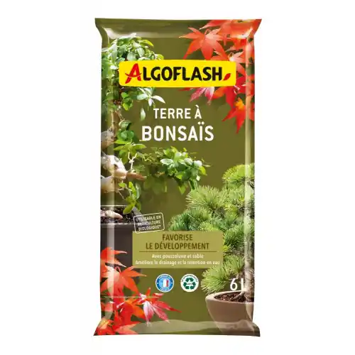 Terre à Bonzaï avec tourbe de Sphaignes, ALGOFLASH 6 litres - Algoflash Certifié