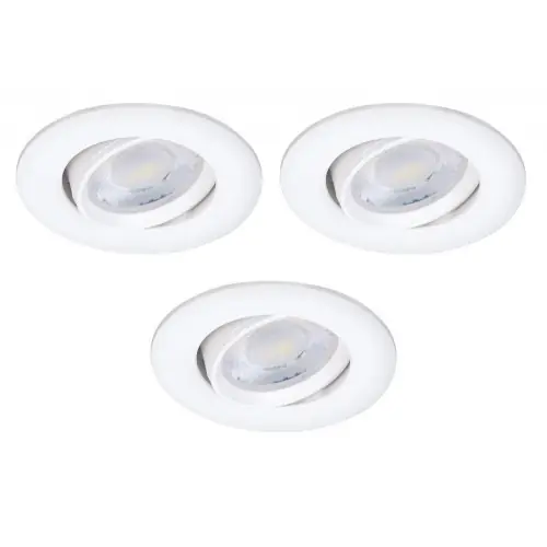 Lot de 3 spots encastrés Iris LED orientables, CCT, dimmable, 550 lumens rond bl – ARIC Retour Gratuit