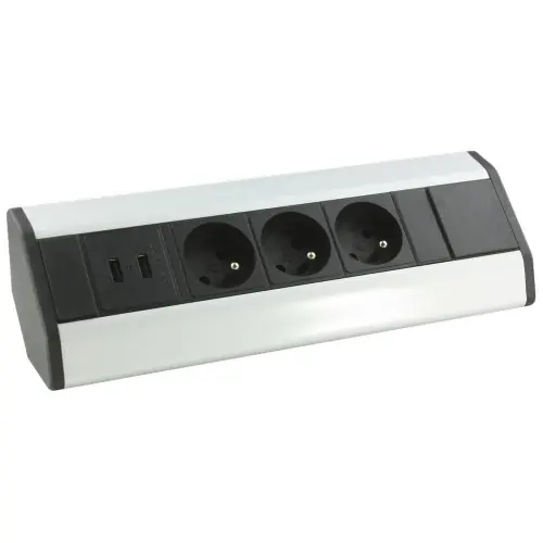 Bloc prise d‘angle 3 Prises + 2 ports USB – Arlux Lighting Prix Cassé