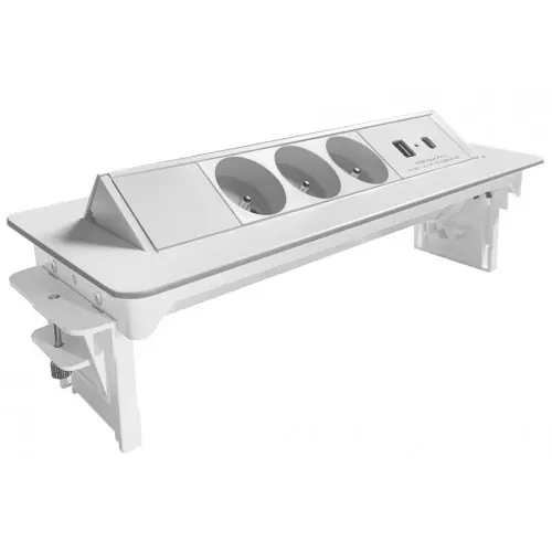 Acheter Direct Bloc prises pivotant 3 Prises + ports 1 USB – 1 USB C – Blanc – Arlux Lighting