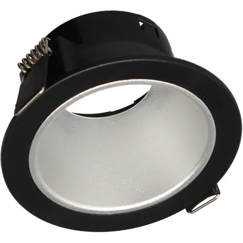 Commander Vite Collerette NAXOS Fixe Ø88 IP20 pour lampe Ø50, Noir&Argent - Arlux Lighting