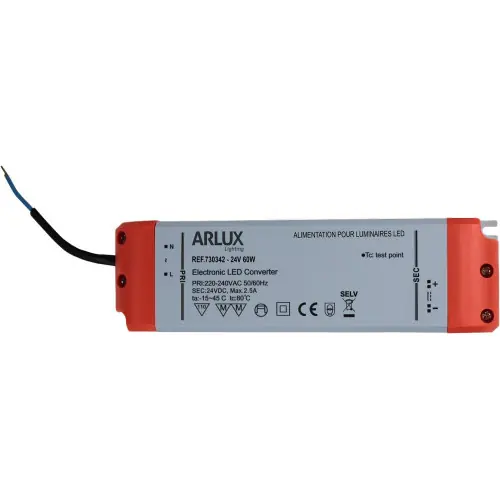 Driver Led PULSE 24V 60W 2,5A pour STRIP LED PULSE jusqu‘à 6m – Arlux Lighting Petit Prix