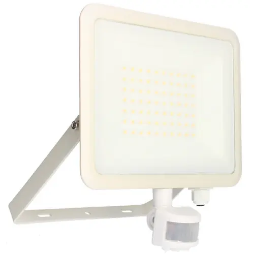 Prix Bas Projecteur mural KREON 2 – IP44, 50W, 4000K, 5000lm, Blanc – Détecteur IR – Arlux Lighting