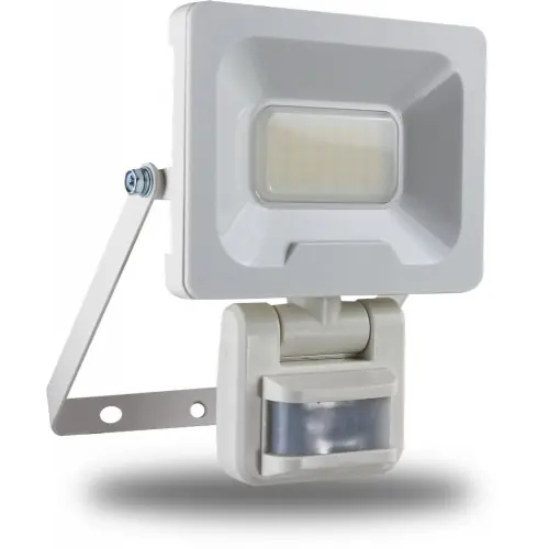 Certifié Projecteur Mural NINO 20W 1600lm – Detecteur de Mouvement – Blanc – Arlux Lighting