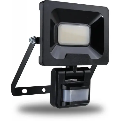 Vente Flash Projecteur Mural NINO 20W 1600lm – Detecteur de Mouvement – Noir – Arlux Lighting