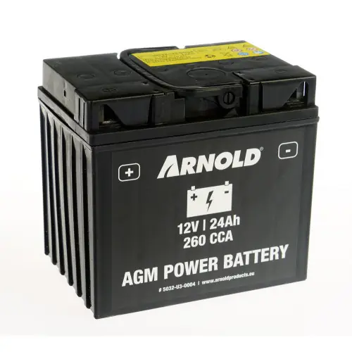 Batterie AZ104/AGM 12-24 pour tracteur tondeuse - +terminal gauche - Arnold Vente Directe
