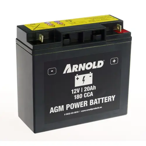 Retour Gratuit Batterie AZ110/AGM SLA/VRLA 12-20A pour tracteur tondeuse, + terminal droite - Arnold