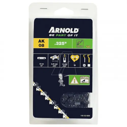 Top Vente Chaîne de tronçonneuse 325&Prime;/ 1,5 mm – 56 maillons d’entraîneurs – gouges demi-rondes – Arnold
