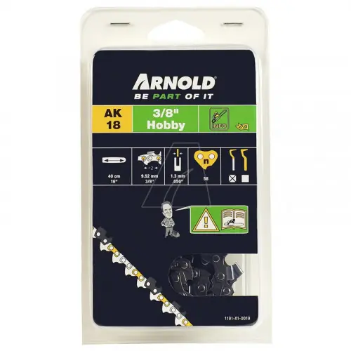 Acheter En Ligne Chaîne de tronçonneuse 3/8&Prime;, 1,3 mm – 58 maillons entraîneurs – gouges demi-rondes – Arnold