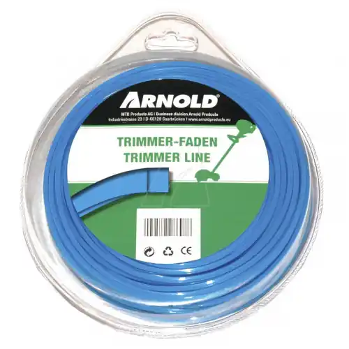 Vente Flash Fil de coupe-bordure carré en nylon 2,4 mm × 72 m – Arnold