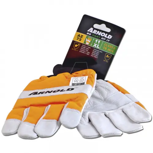 Gants de protection anti-coupures en cuir CS-1 pour tronçonneuse - Taille 11 - Arnold Quantité Limitée