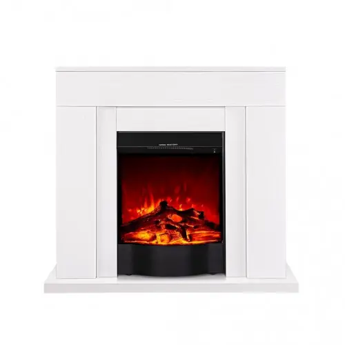 Cheminée électrique – Agnes & Corsica blanc wenge – 1500 W – flamme orange + télécommande – ArtFlame Certifié