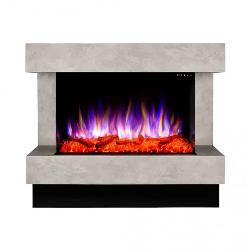 Populaire Cheminée électrique - Glow & Haiti 33 - 1500 W - Multicolore - Gris foncé - ArtFlame