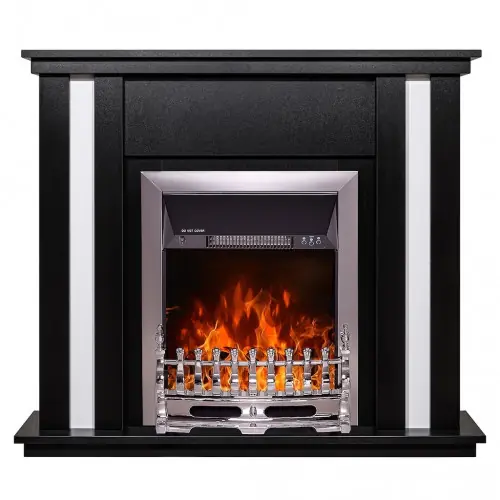 Petit Prix Cheminée électrique - Gustavo & Galileo Silver - 2000 W - Flamme réglable - Thermostat - ArtFlame