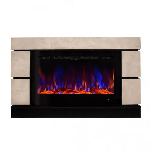 Cheminée électrique – Harmony & Adeli – 1500 W – Flamme multicolore – Bușteni & cristaux – ArtFlame Produit De Marque