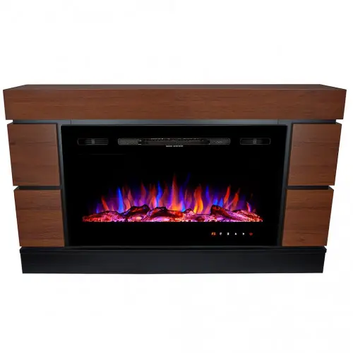 Cheminée électrique – Harmony & Adeli – 1500W – Flamme LED 3 couleurs – Wenge – ArtFlame Quantité Limitée