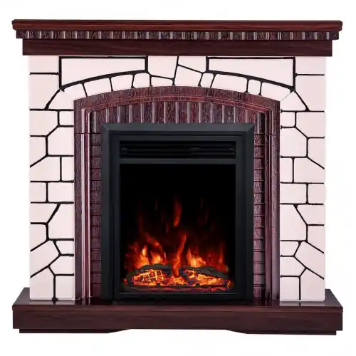 Vente Flash Cheminée électrique – Natali & Cris – 1500W – Flamme multicolore – Thermostat – Effet bois qui crépite – ArtFlame