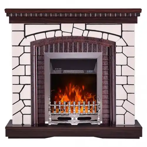 Seulement Aujourd'hui Cheminée électrique - Natali & Galileo Silver - 2000W - Écran LED - Télécommande - ArtFlame