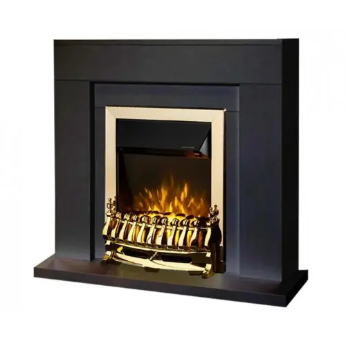Cheminée électrique sur pied - Agnes Wengé & Galileo Gold - 2000 W - flamme orange - style classique - ArtFlame Commander Maintenant