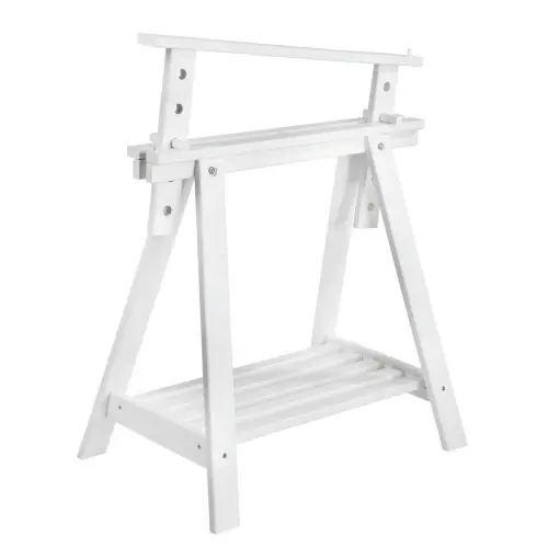 Tréteau pin architecte blanc, H.70 x l.70 cm - ASTIGARRAGA Vente Directe
