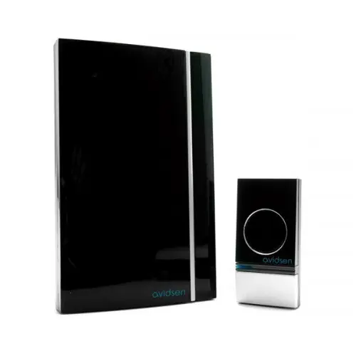 Carillon sans fil Black Glossy (portée 200 m) – Avidsen Offre Spéciale