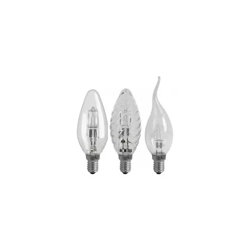 Offre Limitée Ampoules halogenes forme bougie 2 ampoules torsadées 28W 370 A vis E14 – AXIAN