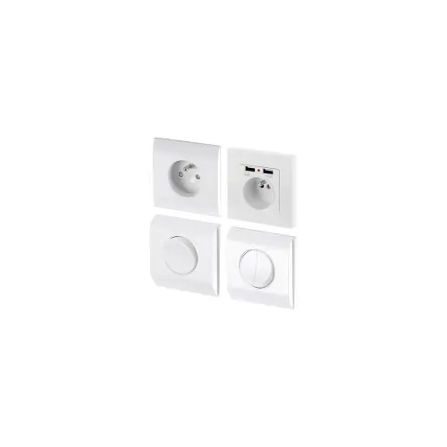 Prises et interrupteurs encastrables Interrupteur va et vient – 1 bouton – AXIAN Offre Du Jour
