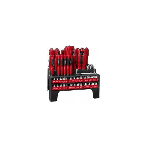 Achat Immédiat Tournevis et embouts de vissage – stand 100 pieces Stand de tournevis et embouts – 100 pièces – AXIAN
