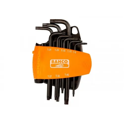 Jeu de 8 clés mâle torx longue, 9-10-15-20-25-27-30-40 mm - BAHCO Quantité Limitée