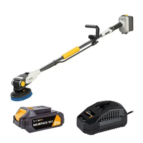 Meilleure Vente Brosse motorisée sans fil brushless - Twin Brush - Maxxpack 18V - avec batterie 2,0Ah et chargeur - Batavia