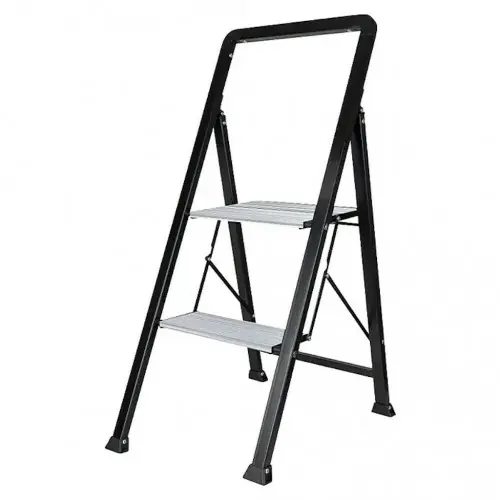 Escabeau pliant - noir - compact et ultra stable pour usage domestique - Batavia Usine Directe