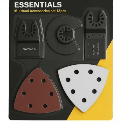 Satisfait Ou Remboursé Kit d’accessoires multitool - (13 pièces) - lames, grattoir et abrasifs - Batavia