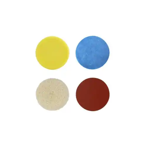 Meilleure Vente Kit tampons de polissage et disques abrasifs - Ø150 mm - 6 pièces pour polisseuse 12V - Batavia
